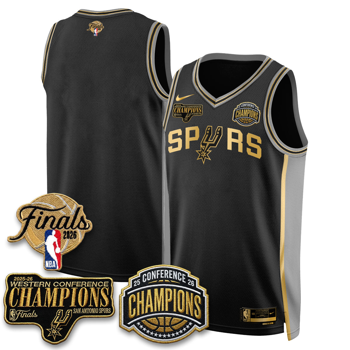 San Antonio Spurs 2026 Basketball  Western Conference Champions Vapor Special Edition Jersey - Stitched