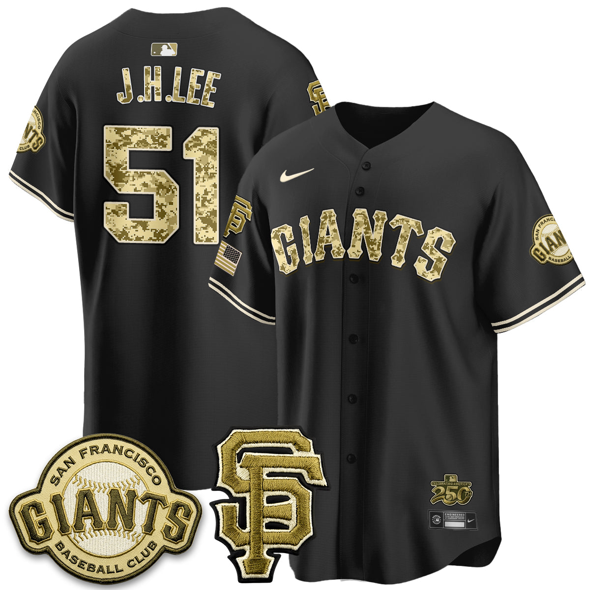 San Francisco Giants 2026 Armed Forces Day Jersey V2 - Stitched