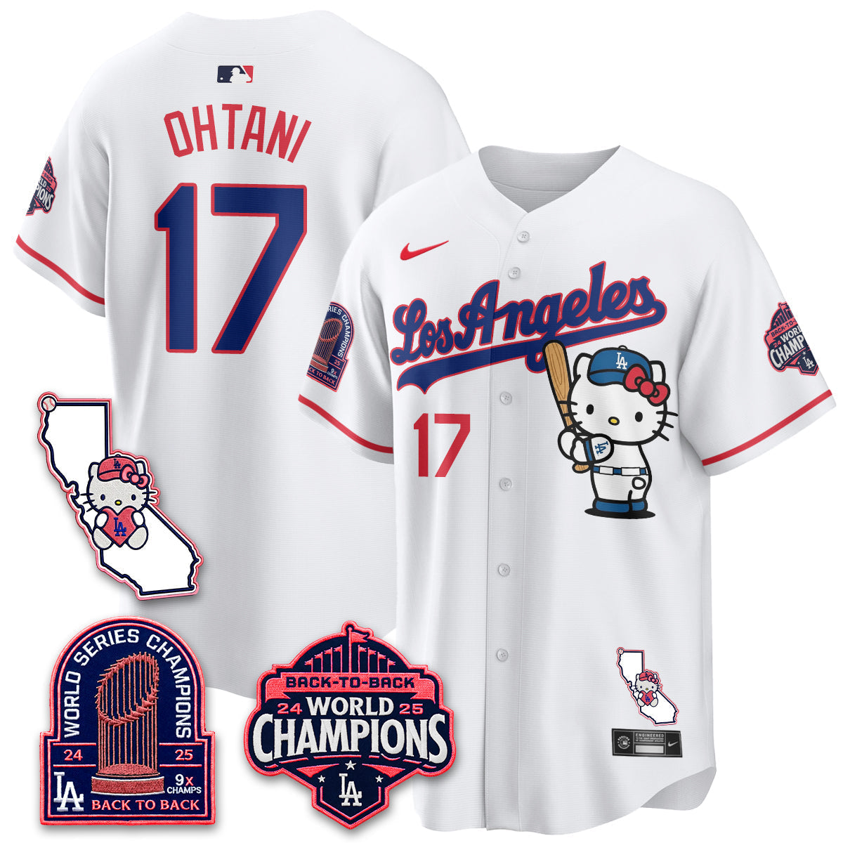Los Angeles Dodgers x Meow KT 2026 Vapor Jersey - Stitched - V4-Cuztomshoes