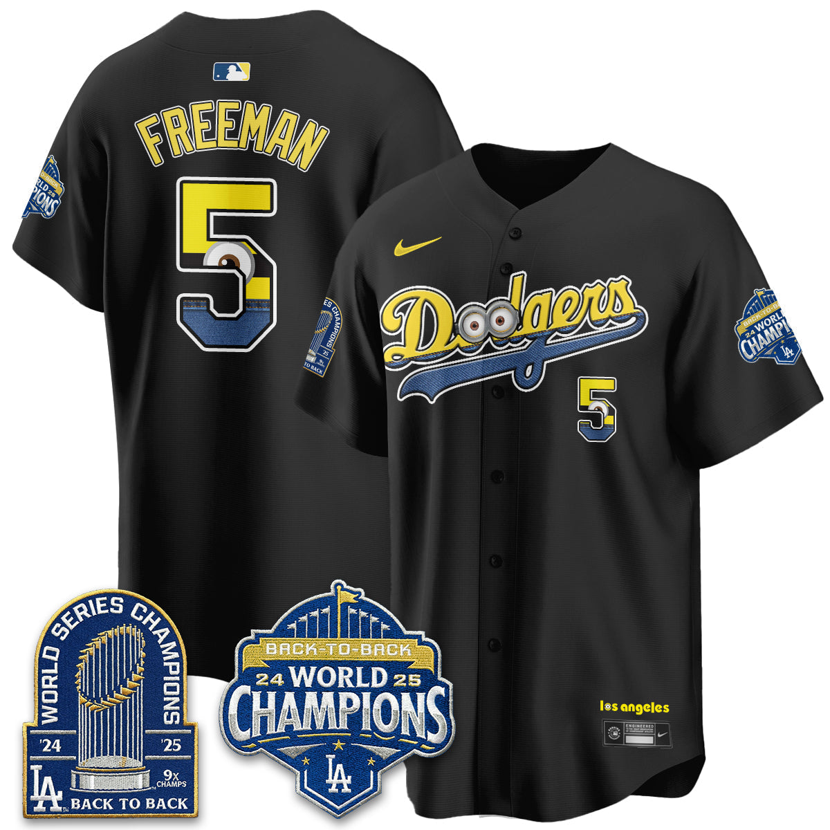 Los Angeles Dodgers x Yellow Capsules Vapor Jersey - Stitched-Cuztomshoes