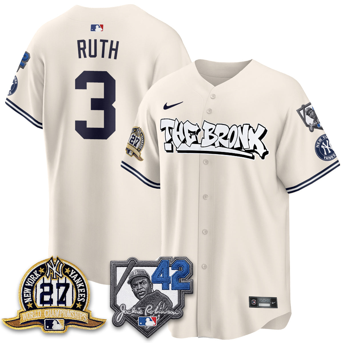 New York Yankees The Bronx 2026 Jackie Robinson Day Vapor Limited Jersey - Stitched