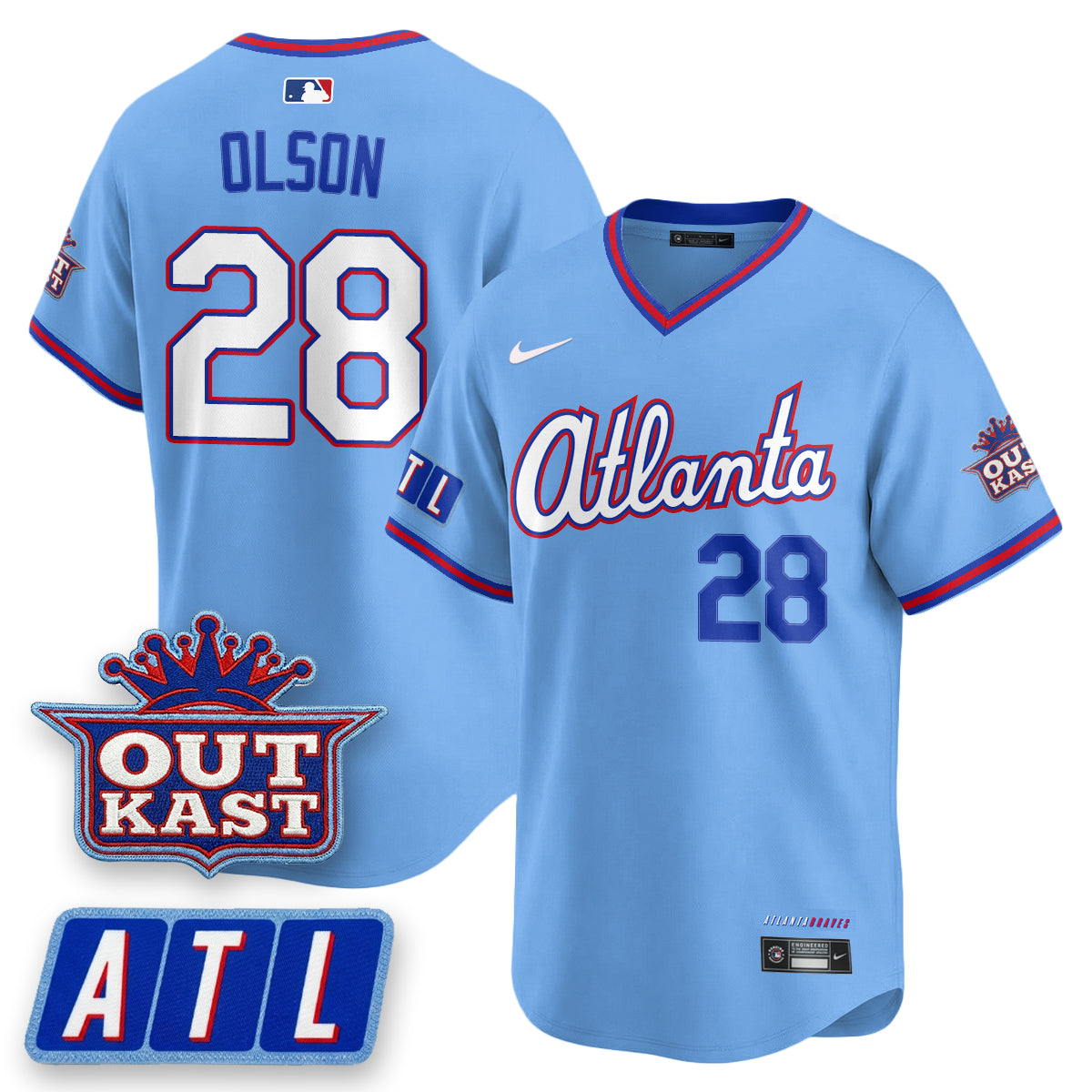 Atlanta Braves 2026 City Connect x Outkast Patch Vapor Limited Jersey - Stitched-Cuztomshoes