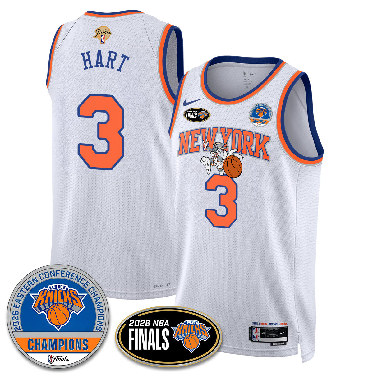 New York Knicks 2026 Basketball Eastern Conference Champions x Bunny Vapor Jersey - Stitched-Cuztomshoes