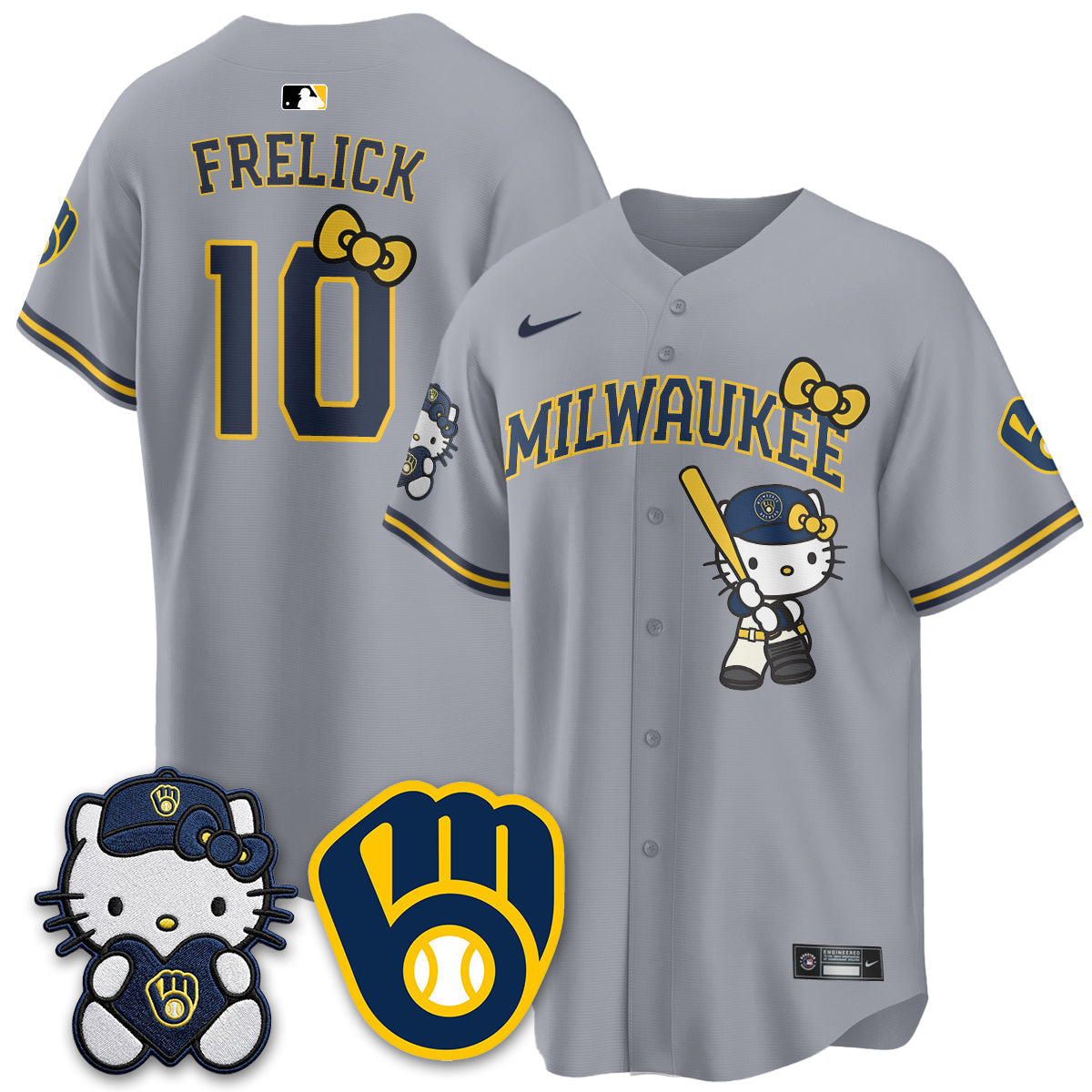 Milwaukee Brewers Meow KT Night Vapor Limited Jersey - Stitched-Cuztomshoes