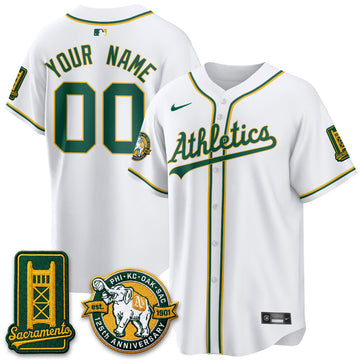 Athletics 2026 Black Out Style - Celebrating 125 Years - Limited Vapor Custom Jersey - Stitched-Cuztomshoes