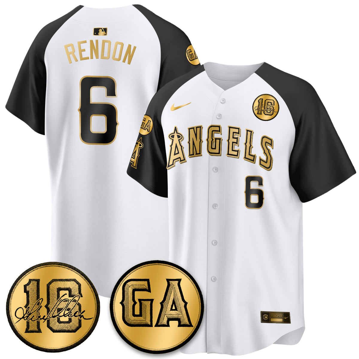 Los Angeles Angels Garret Anderson Tribute Patch Vapor Jersey - Stitched V2-Cuztomshoes