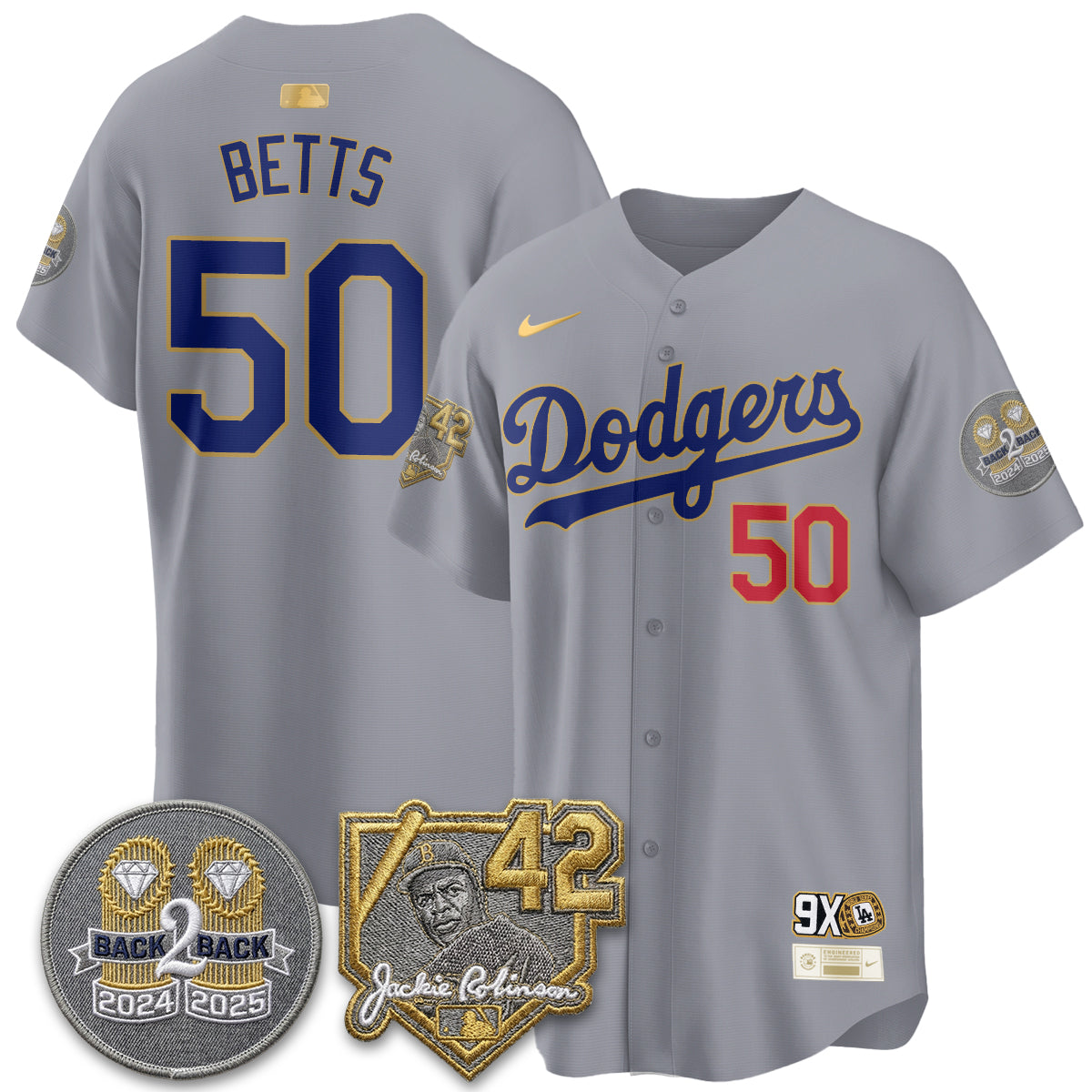 Los Angeles Dodgers - 2026 Jackie Robinson Day Vapor Limited Jersey - Stitched-Cuztomshoes