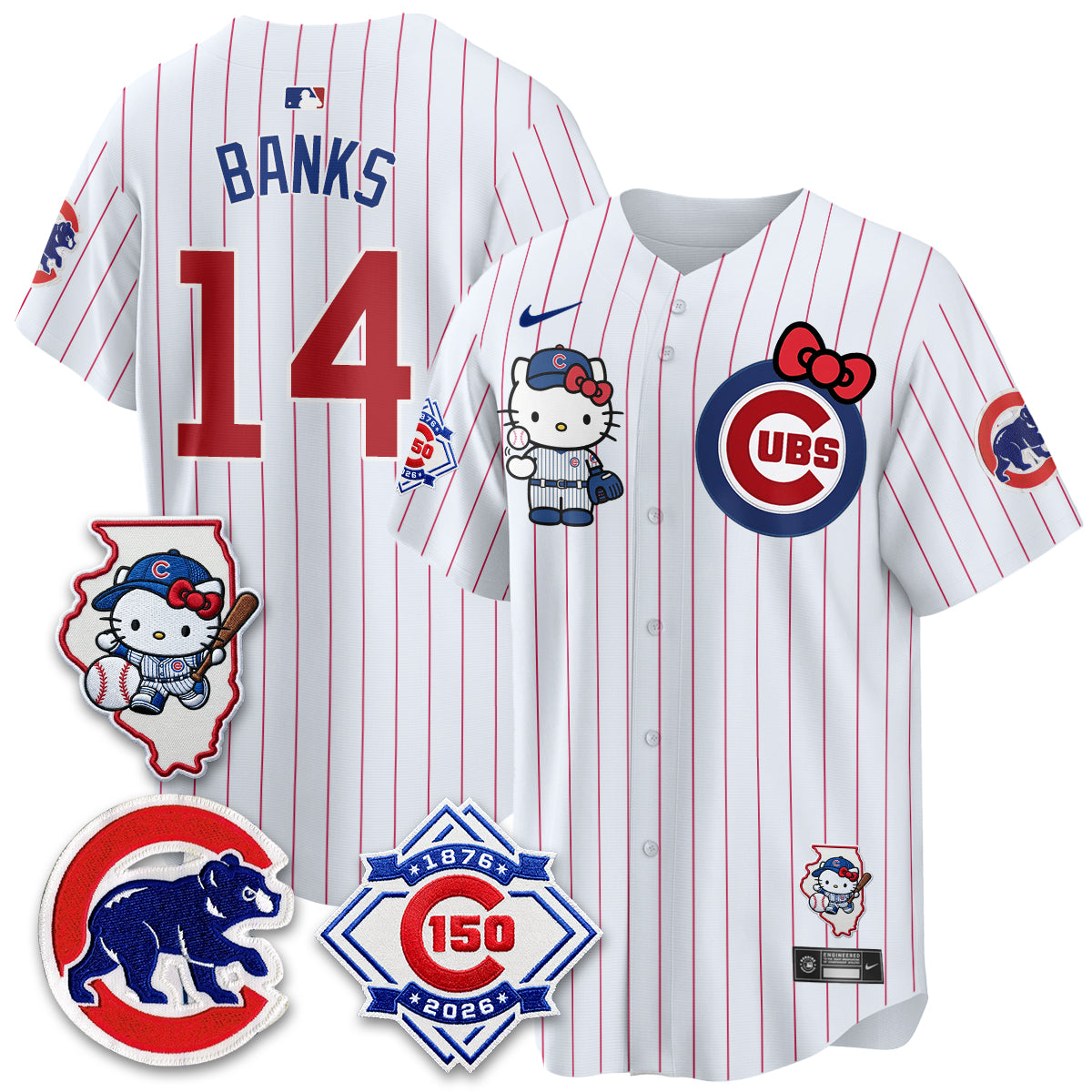 Chicago Cubs x Meow KT Vapor Premier Limited Jersey - Stitched V2