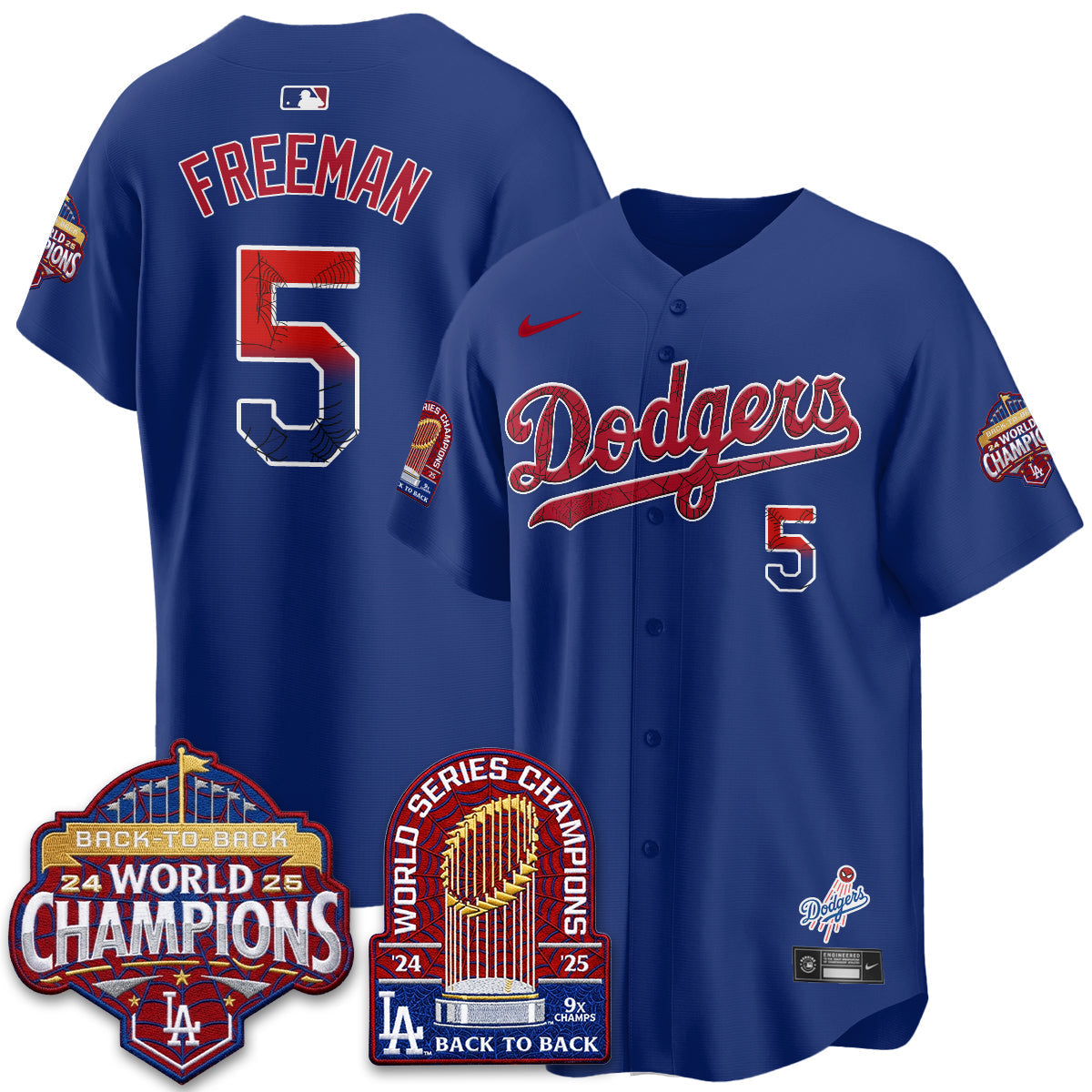 Los Angeles Dodgers x Web-Head 2026 Vapor Jersey - Stitched