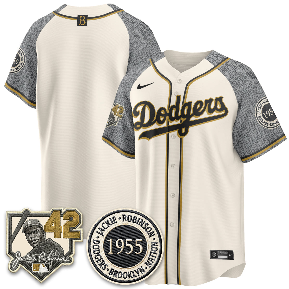 Los Angeles Dodgers 2026 New Era Jackie Robinson Vapor Limited Jersey - Stitched-Cuztomshoes