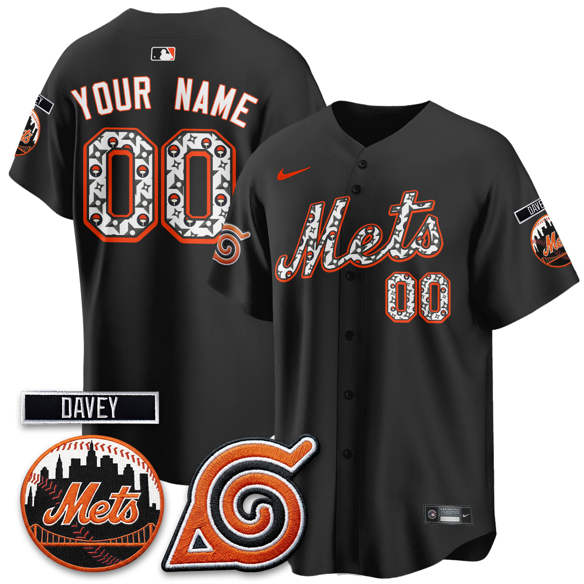 New York Mets x Naruto Nights 2026 Vapor Limited Custom Jersey - Stitched V2