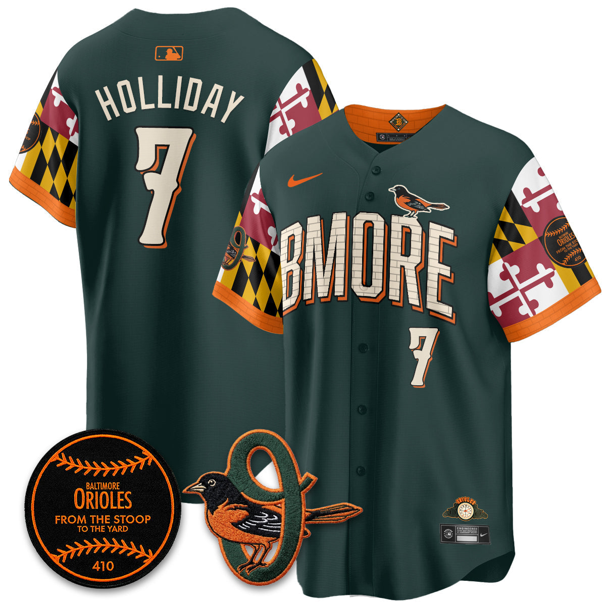 Baltimore Orioles x Maryland State Flag 2026 Vapor Jersey - Stitched-Cuztomshoes