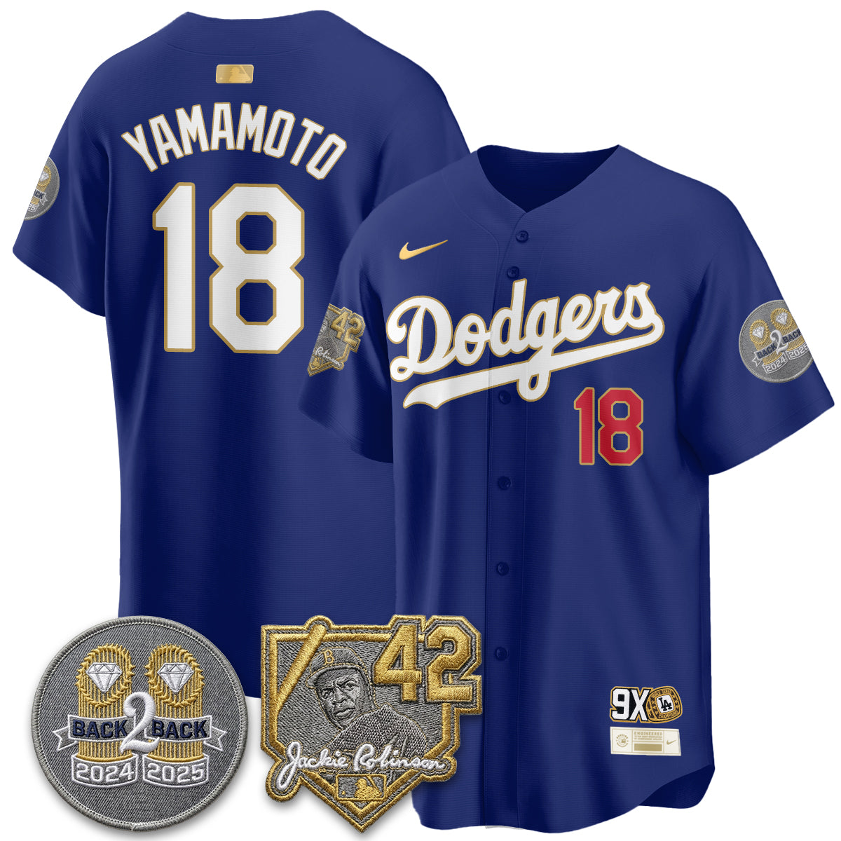 Los Angeles Dodgers - 2026 Jackie Robinson Day Vapor Limited Jersey - Stitched-Cuztomshoes