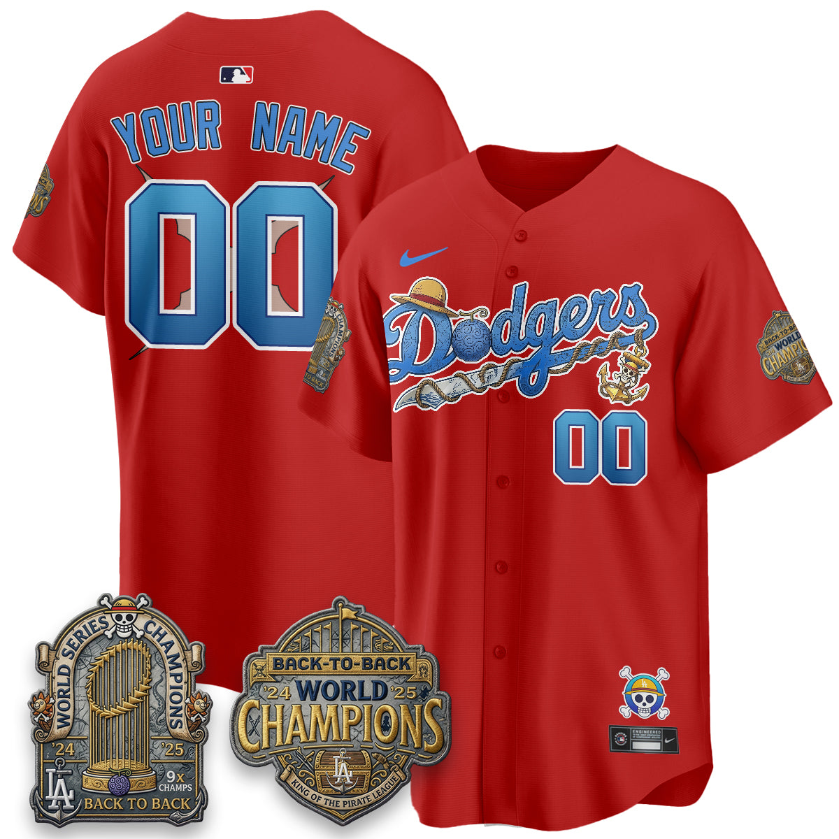 Los Angeles Dodgers x OP Japanese Cartoon Vapor Limited Custom Jersey - Stitched