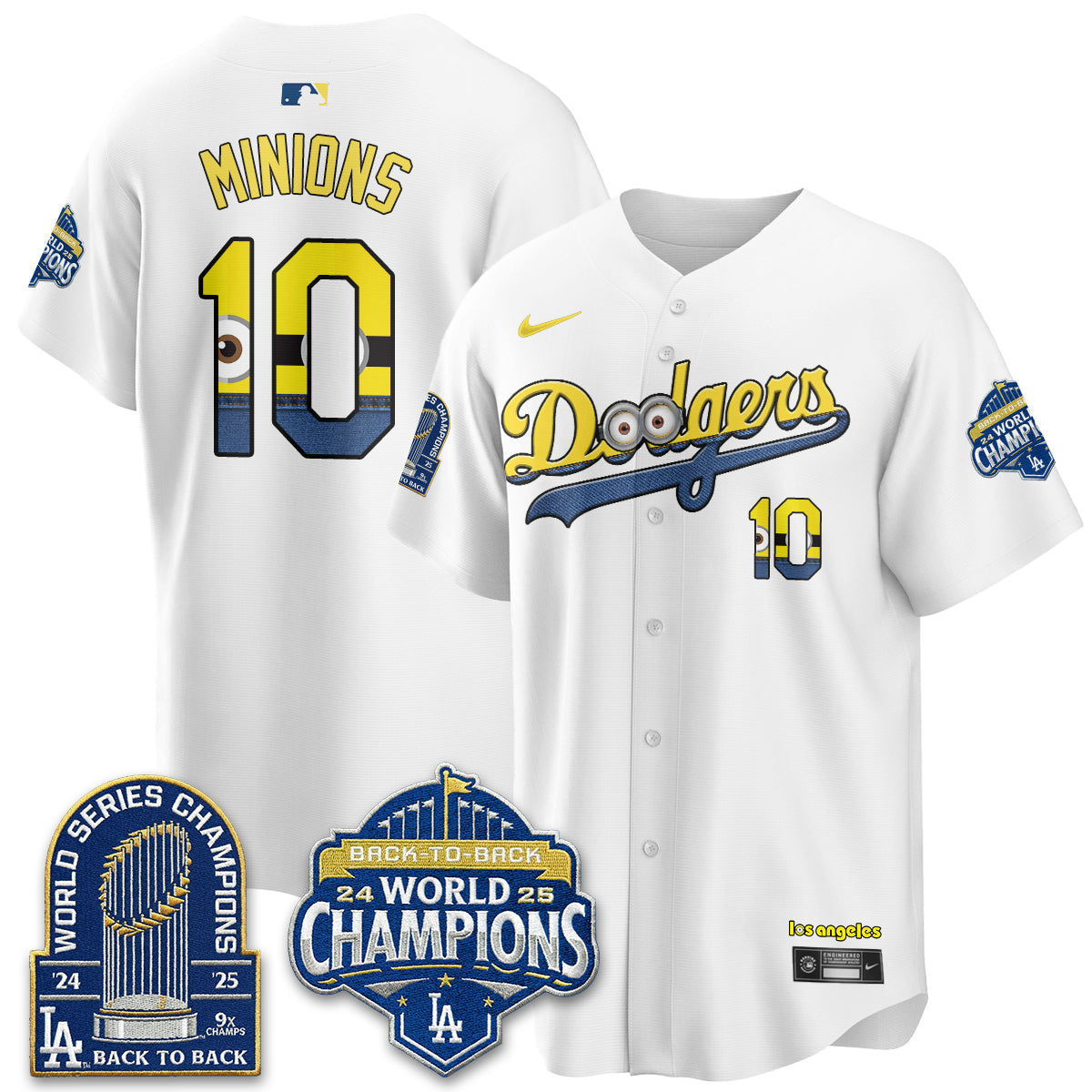 Los Angeles Dodgers x Yellow Capsules Vapor Jersey - Stitched-Cuztomshoes