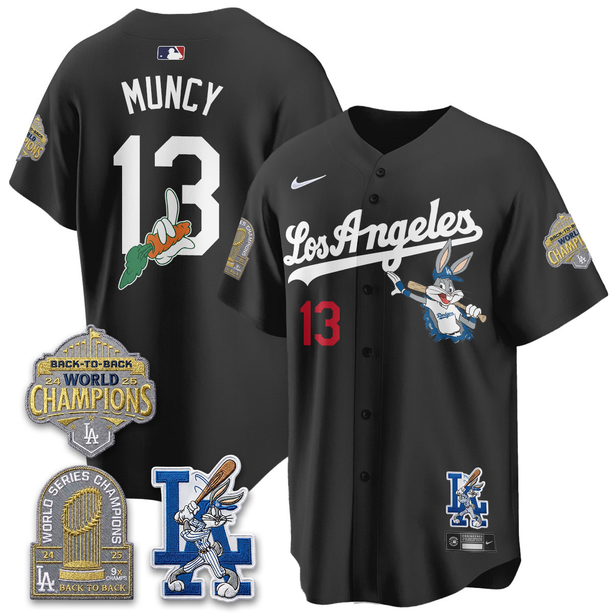 Los Angeles Dodgers Bunny Vapor Limited Jersey - Stitched-Cuztomshoes