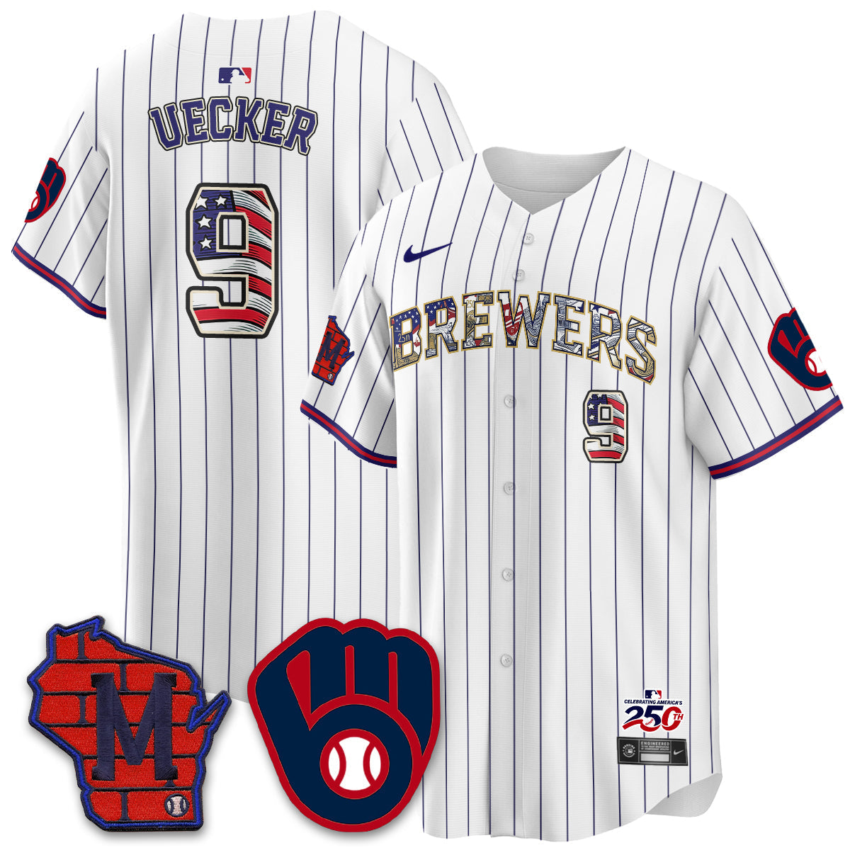 Milwaukee Brewers 2026 Independence Day USA Vapor Limited Jersey - Stitched-Cuztomshoes