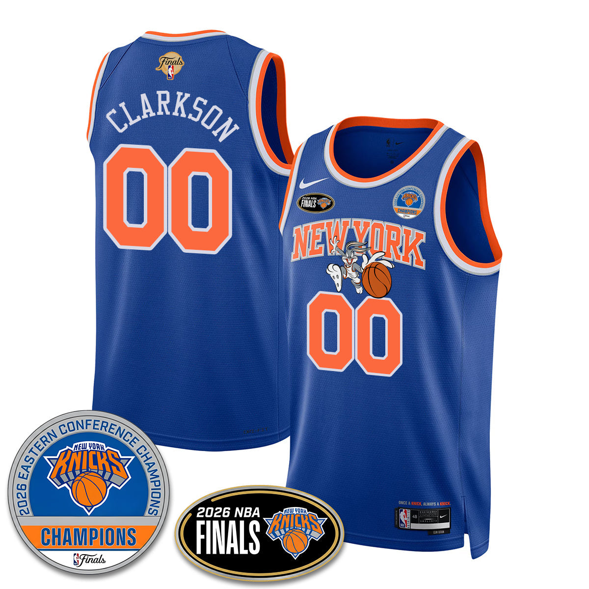 New York Knicks 2026 Basketball Eastern Conference Champions x Bunny Vapor Jersey - Stitched-Cuztomshoes