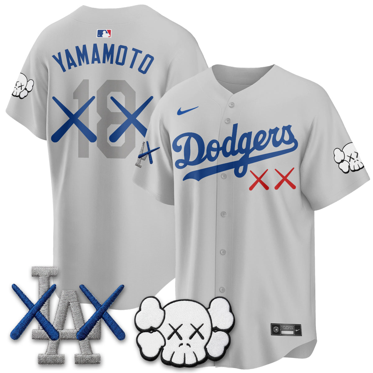 Los Angeles Dodgers x KAWS Edition Vapor Jersey - Stitched-Cuztomshoes
