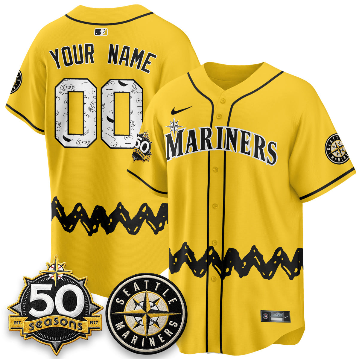 Seattle Mariners x P-Nuts Vapor Limited Custom Jersey - Stitched