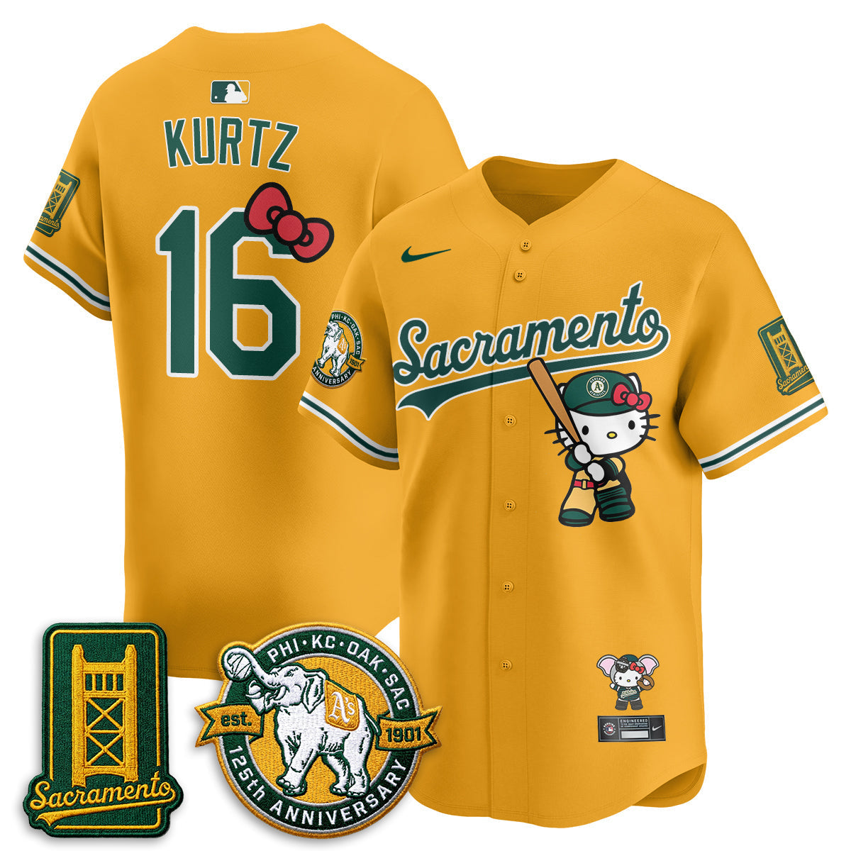 Athletics x Meow KT 2026 Vapor Limited Jersey - Stitched