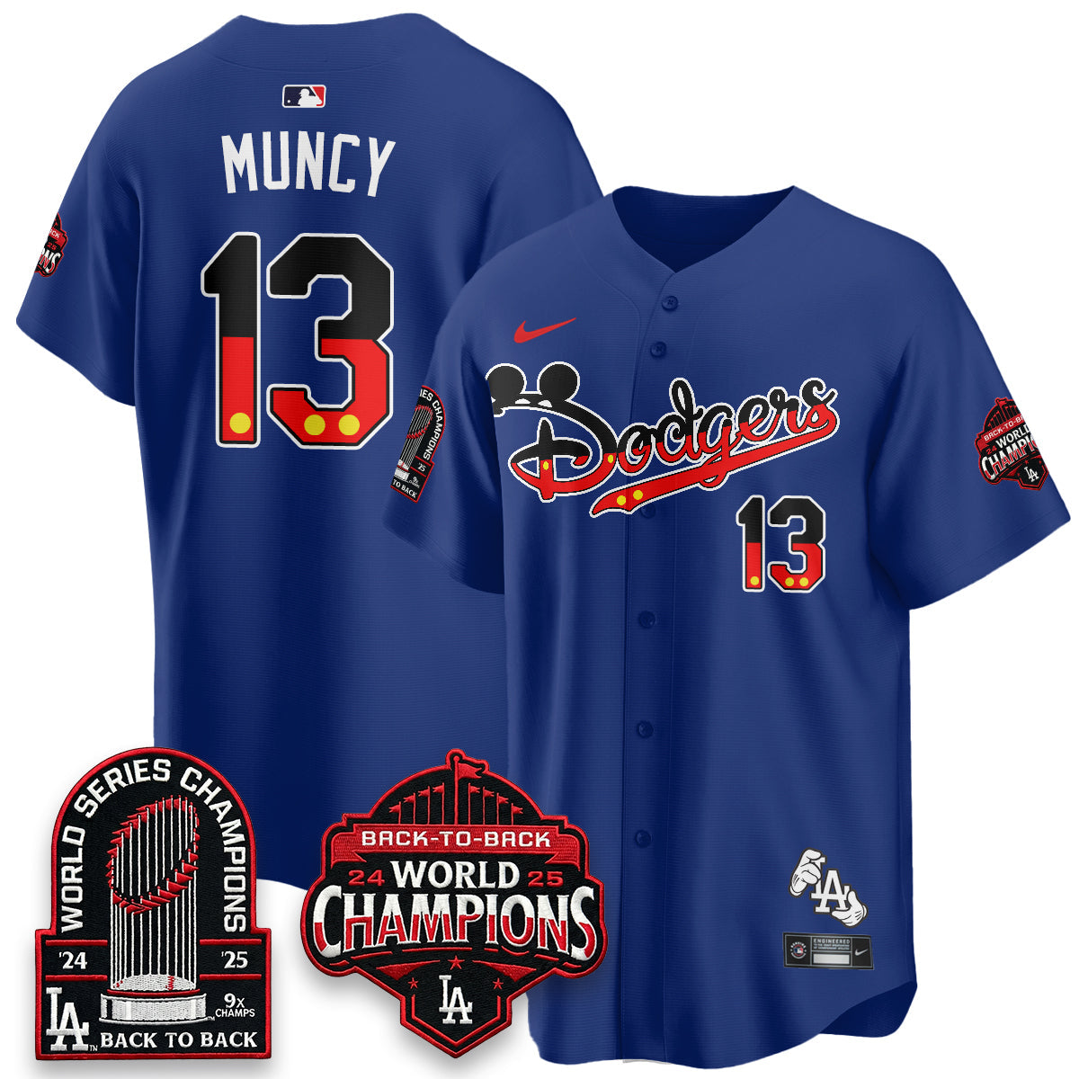 Los Angeles Dodgers x Mouse Vapor Limited Jersey- Stitched-Cuztomshoes