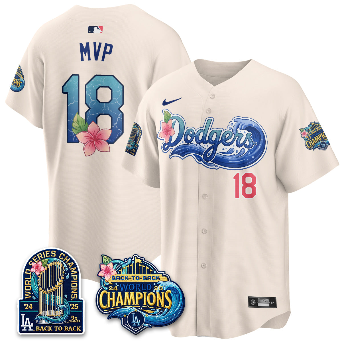 Los Angeles Dodgers Aloha Spirit Vapor Limited Jersey - Stitched-Cuztomshoes