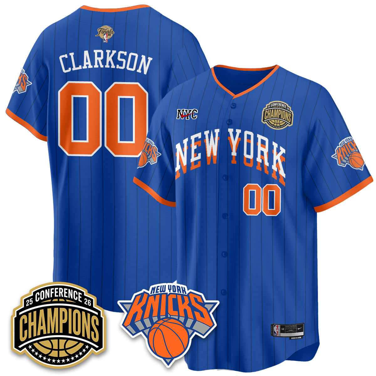 New York Knicks 2026 Basketball Finals Vapor City Edition Jersey V2- Stitched-Cuztomshoes