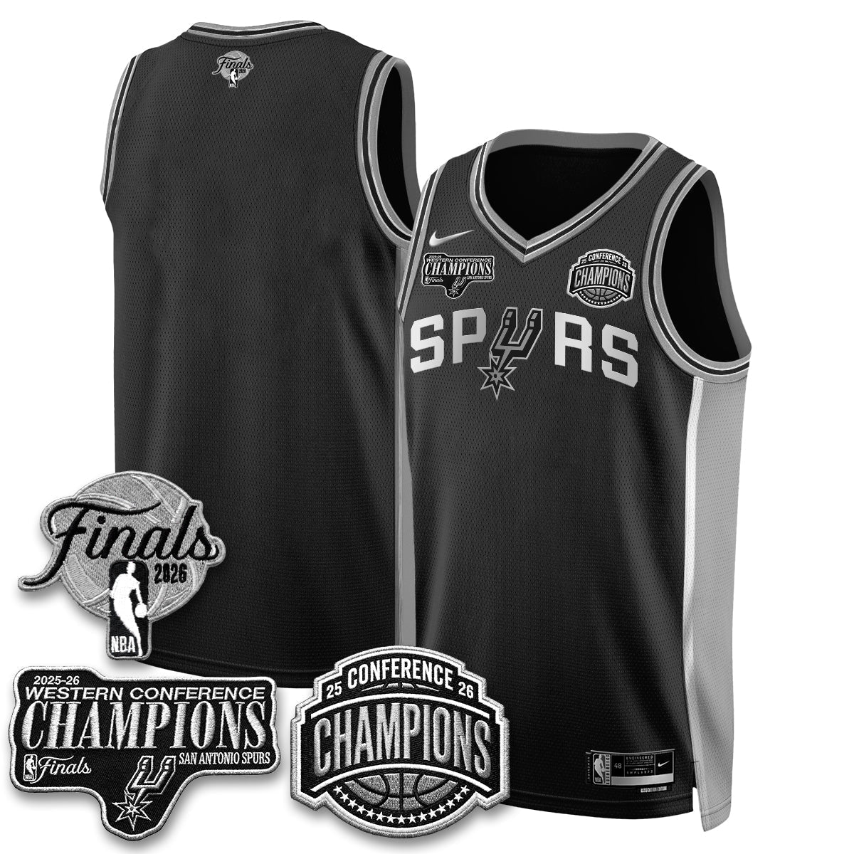 San Antonio Spurs 2026 Basketball  Western Conference Champions Vapor Special Edition Jersey - Stitched
