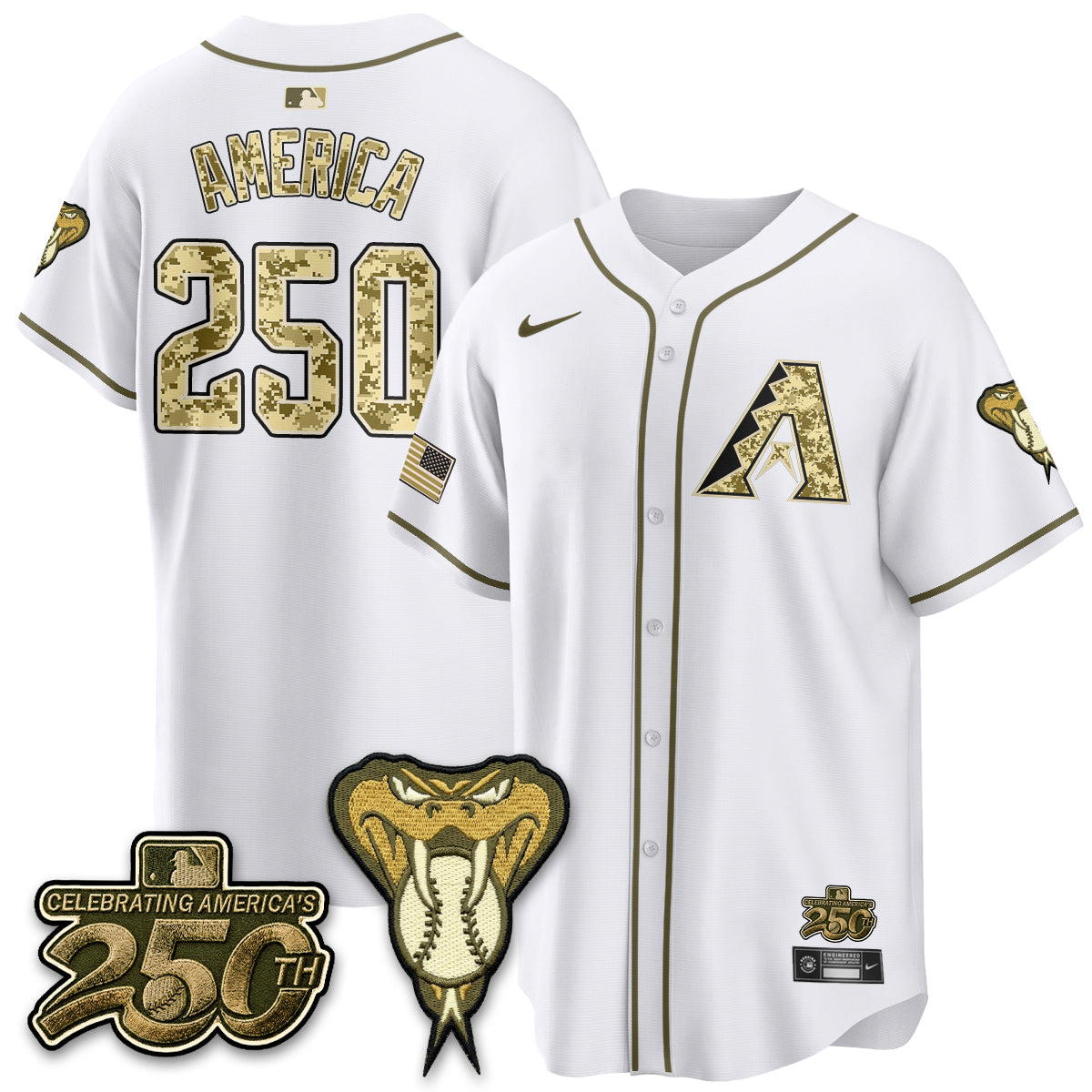 Arizona Diamonbacks Salute to Service 2026 Vapor Premier Limited Jersey - Stitched-Cuztomshoes