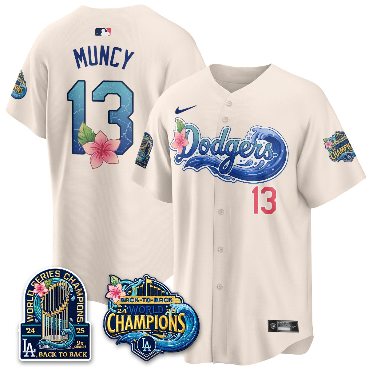 Los Angeles Dodgers Aloha Spirit Vapor Limited Jersey - Stitched-Cuztomshoes