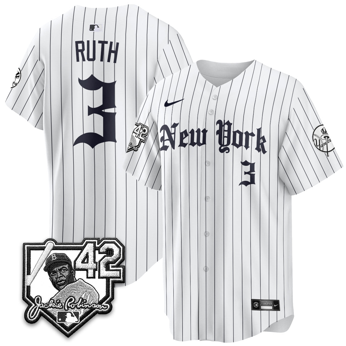 New York Yankees 2026 Jackie Robinson Day Gothic Vapor Limited Jersey - Stitched