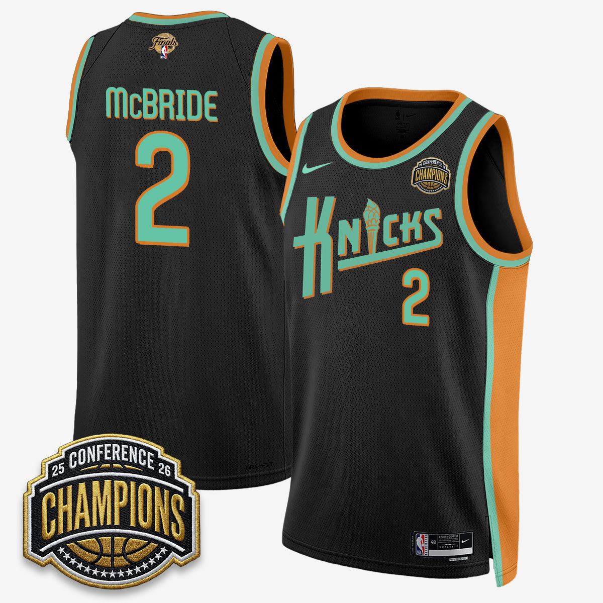 New York Knicks 2026 Eastern Conference Champions Special Edition Jersey V2- Stitched-Cuztomshoes