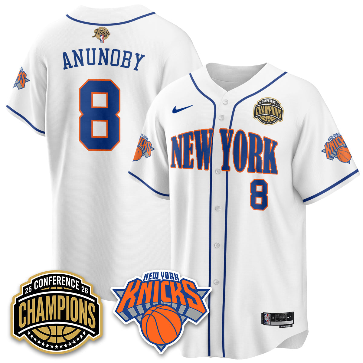 New York Knicks 2026 Basketball Finals Vapor City Edition Jersey V2- Stitched-Cuztomshoes