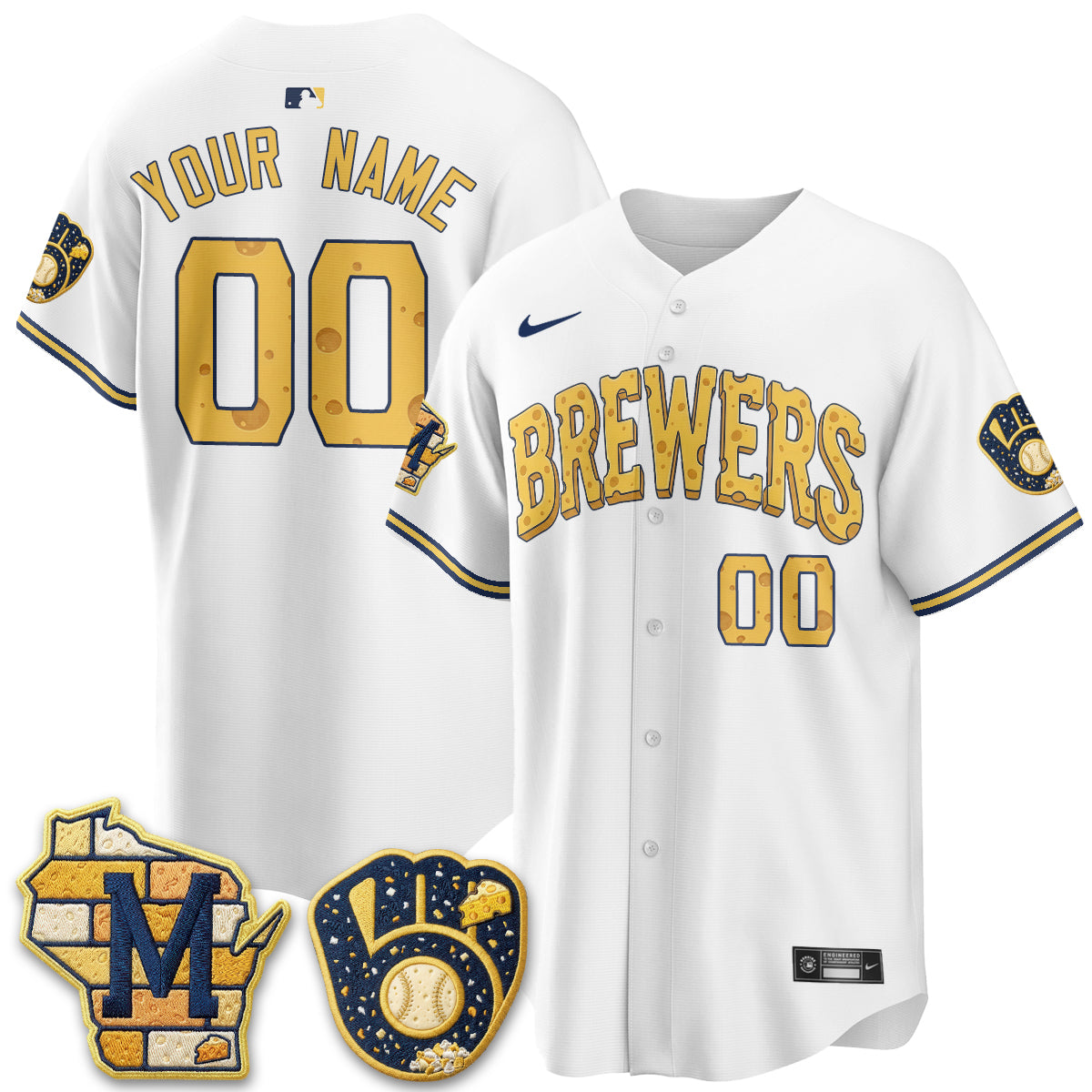 Milwaukee Brewers Cheesehead Edition Vapor Limited Custom Jersey - Stitched-Cuztomshoes
