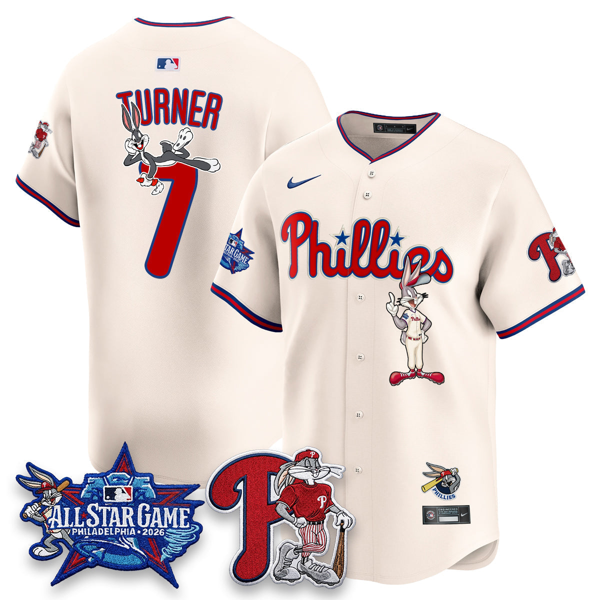 Philadelphia Phillies x Bunny Vapor Premier Limited Jersey - Stitched