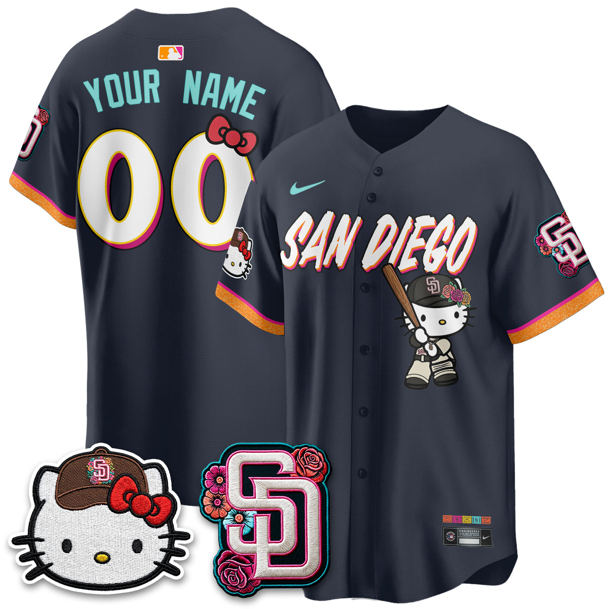 San Diego Padres 2026 City Connect x Meow KT Vapor Limited Custom Jersey - Stitched