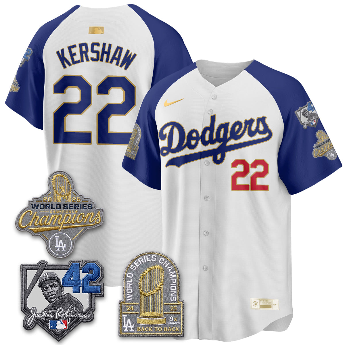 Los Angeles Dodgers 2026 Jackie Robinson New Era Vapor Limited Jersey - Stitched-Cuztomshoes