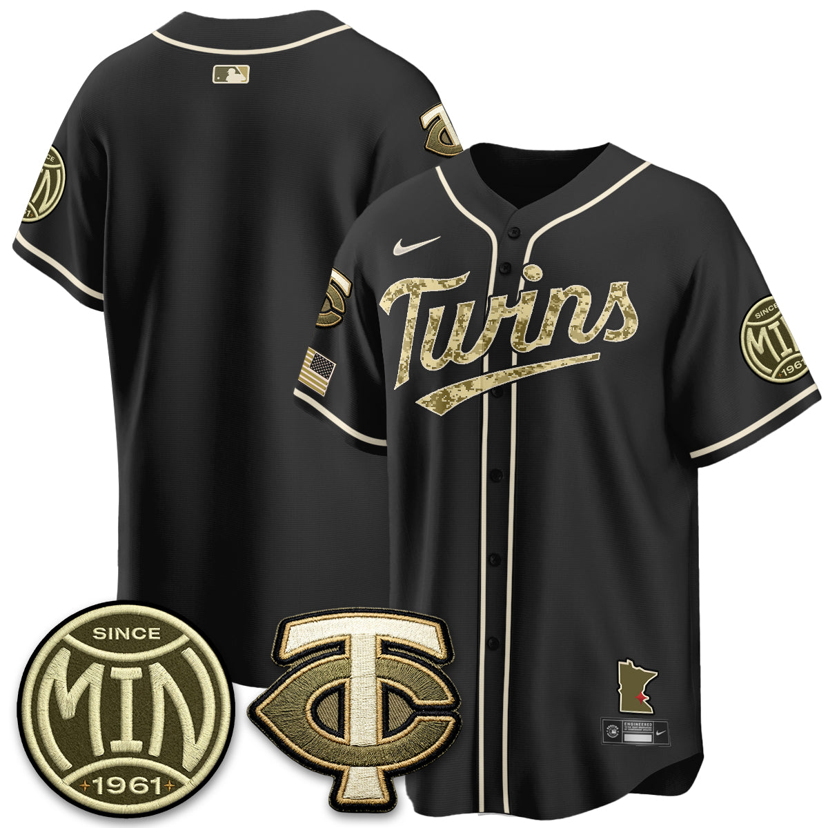 Minnesota Twins 2026 Armed Forces Day Jersey - Stitched