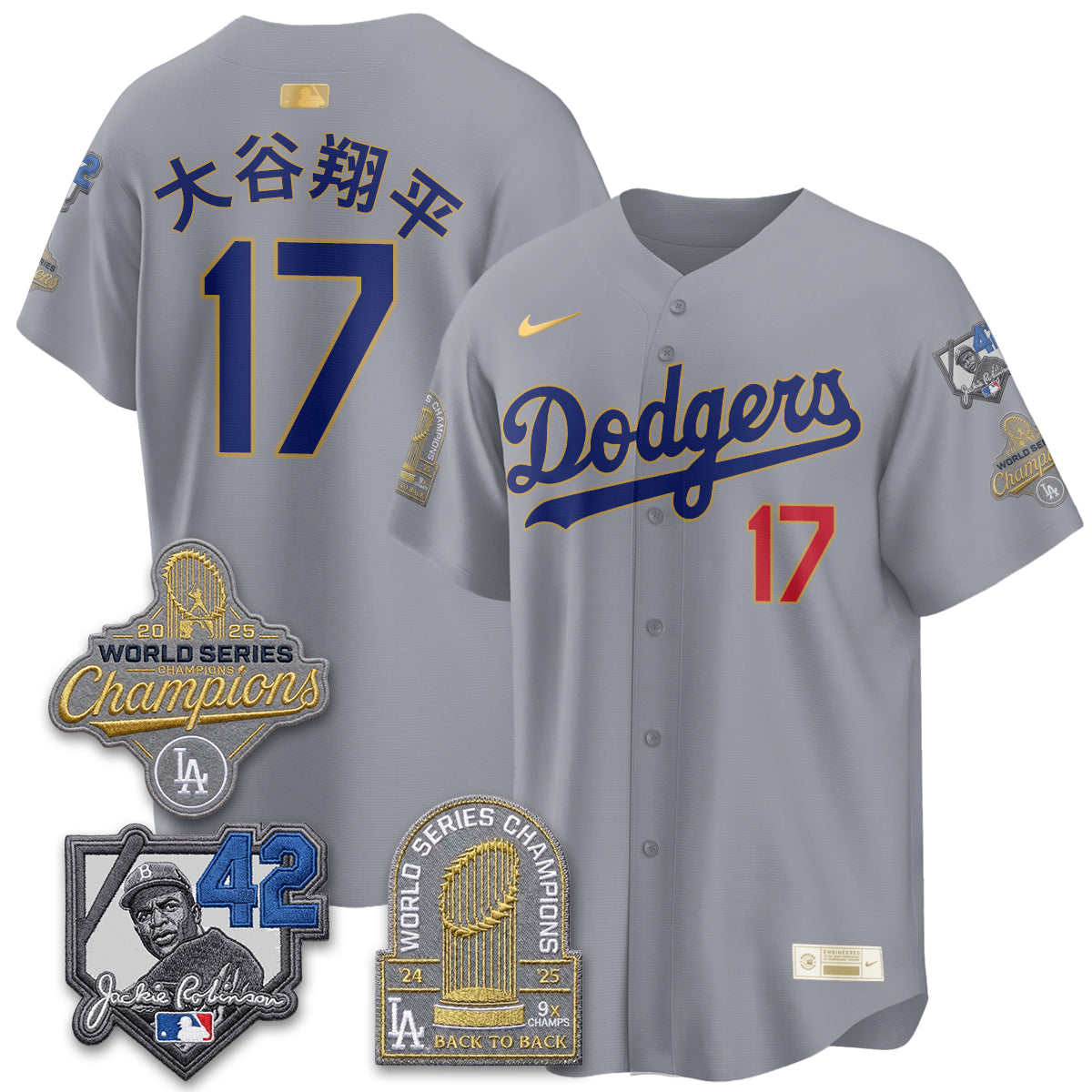 Los Angeles Dodgers 2026 Jackie Robinson New Era Vapor Limited Jersey - Stitched-Cuztomshoes