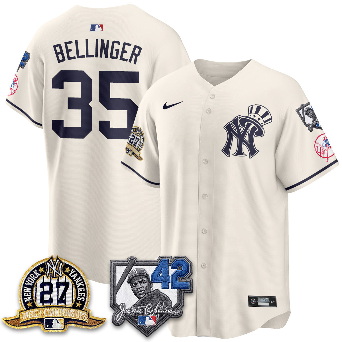 New York Yankees 2026 Jackie Robinson Day Vapor Limited Gold Edition Jersey - Stitched - V2