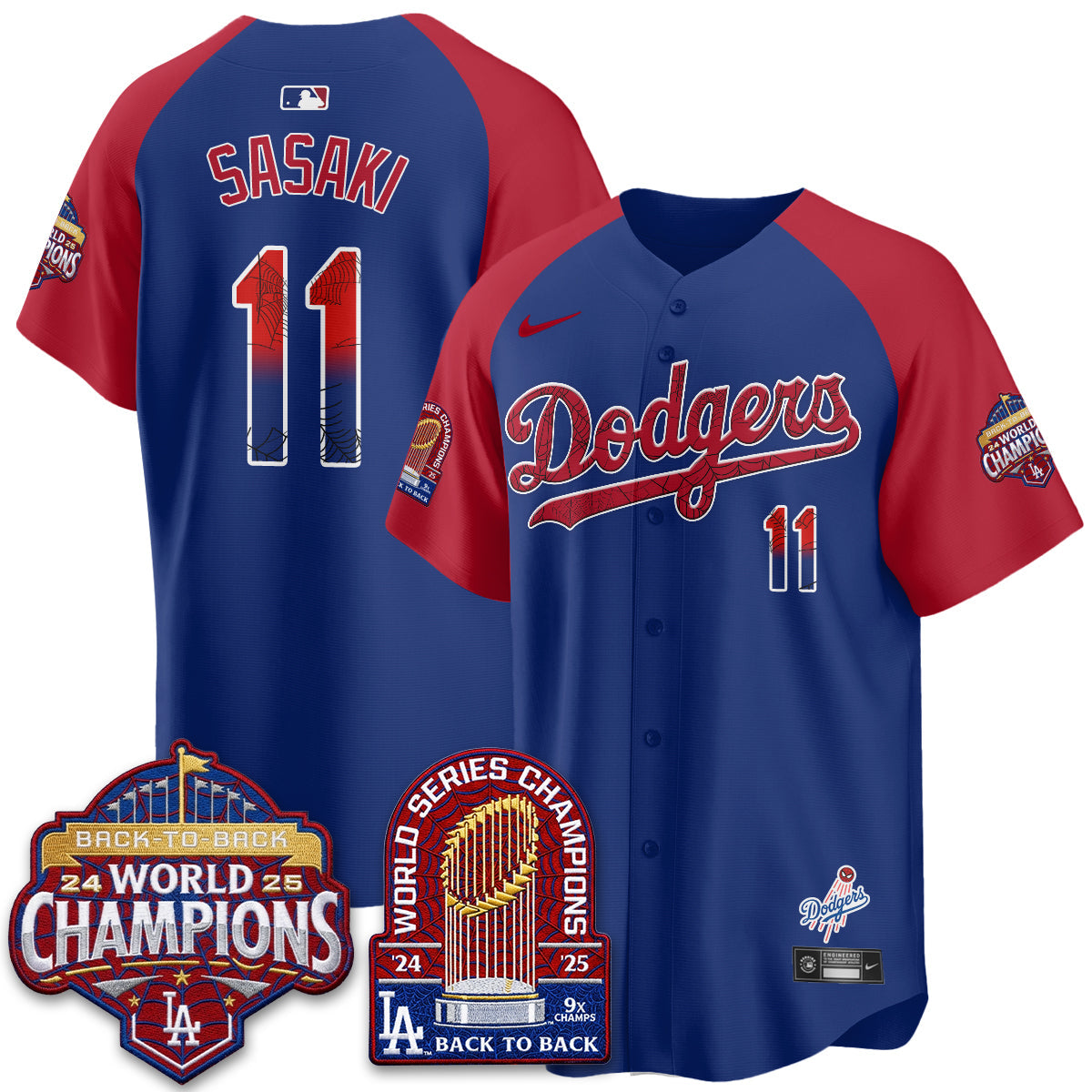 Los Angeles Dodgers x Web-Head 2026 Vapor Jersey - Stitched