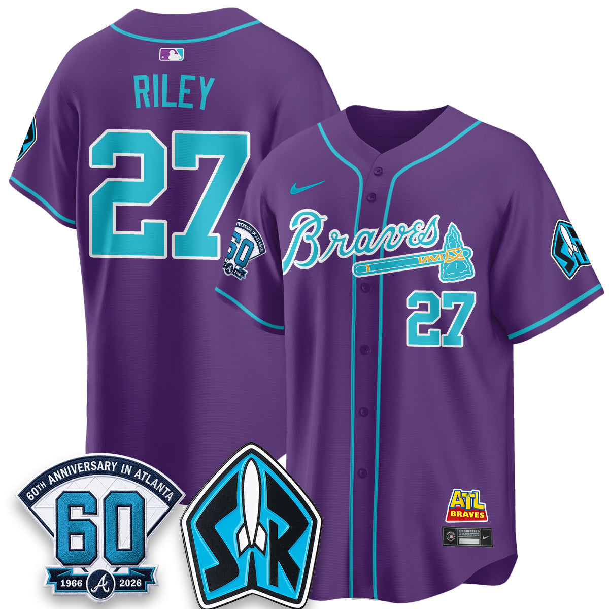 Atlanta Braves 60th Anniversary Space Ranger Edition Vapor Limited Jersey - Stitched