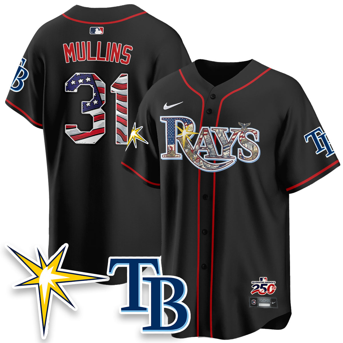 Tampa Bay Rays 2026 Independence Day USA Vapor Limited Jersey - Stitched