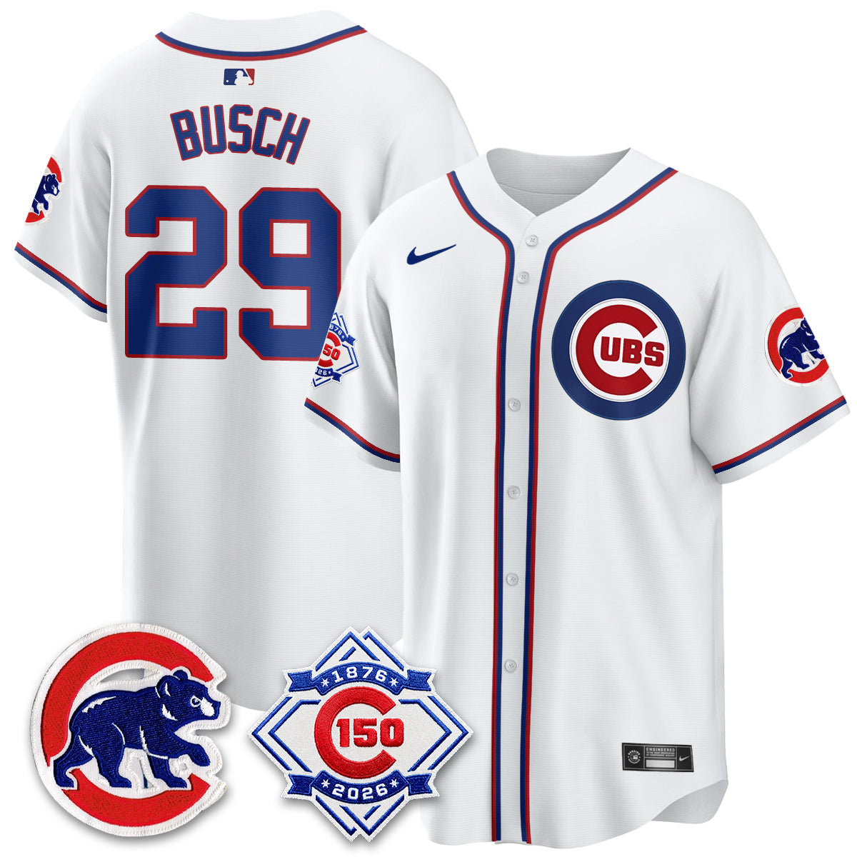 Chicago Cubs 150th Anniversary Black Out Style Vapor Premier Limited Jersey - Stitched