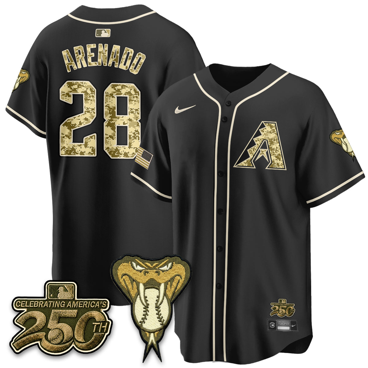 Arizona Diamonbacks Salute to Service 2026 Vapor Premier Limited Jersey - Stitched-Cuztomshoes