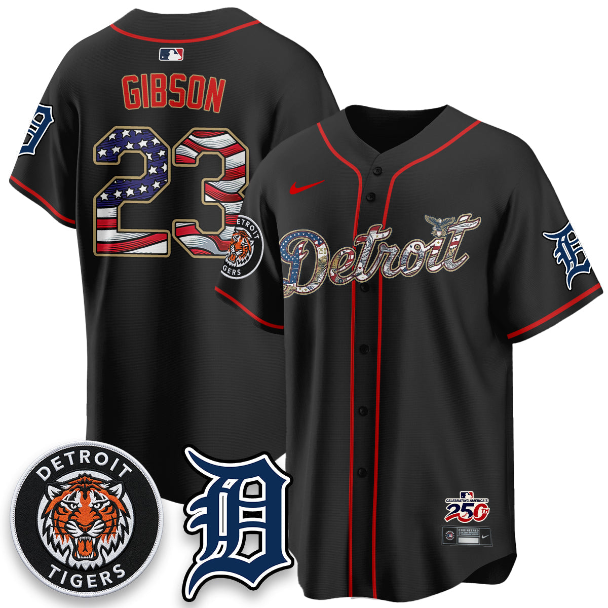 Detroit Tigers 2026 Independence Day USA Vapor Limited Jersey - Stitched