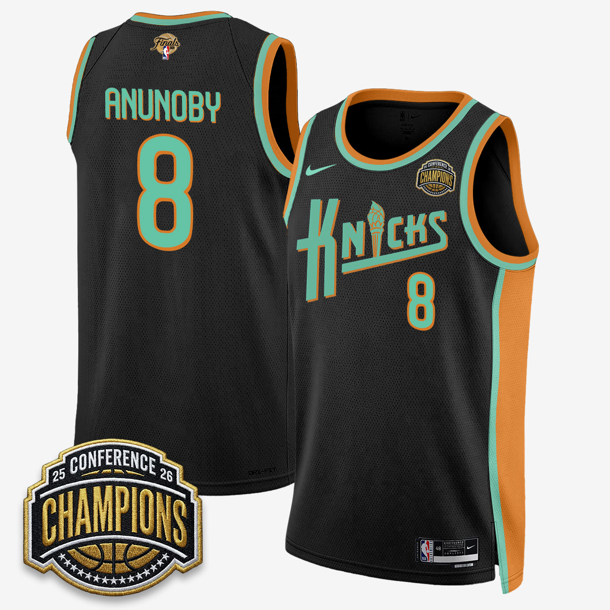 New York Knicks 2026 Eastern Conference Champions Special Edition Jersey V2- Stitched-Cuztomshoes