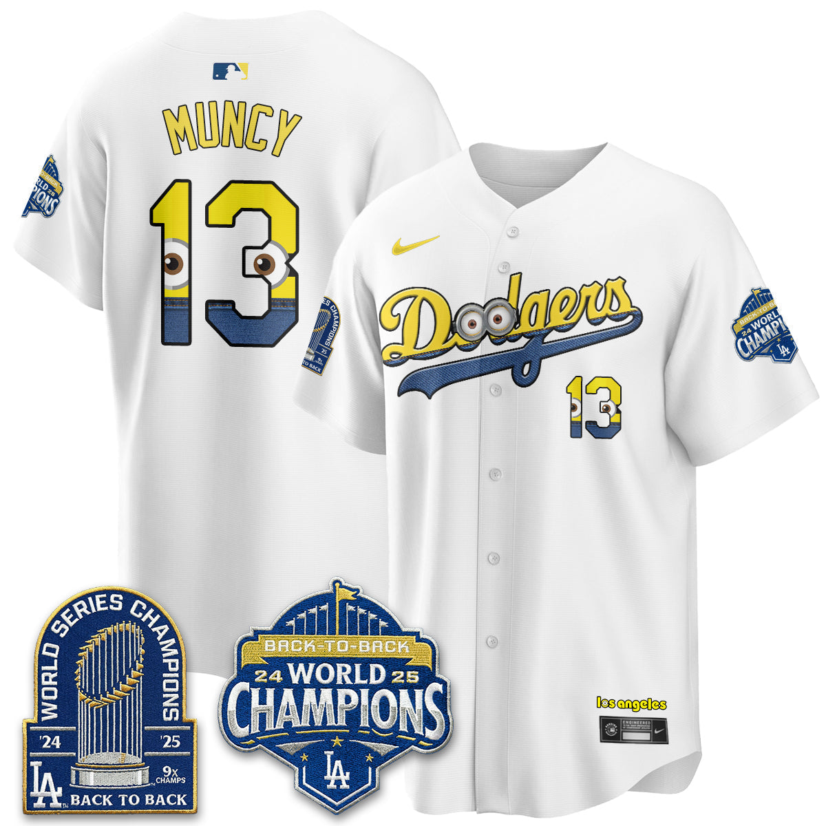 Los Angeles Dodgers x Yellow Capsules Vapor Jersey - Stitched-Cuztomshoes