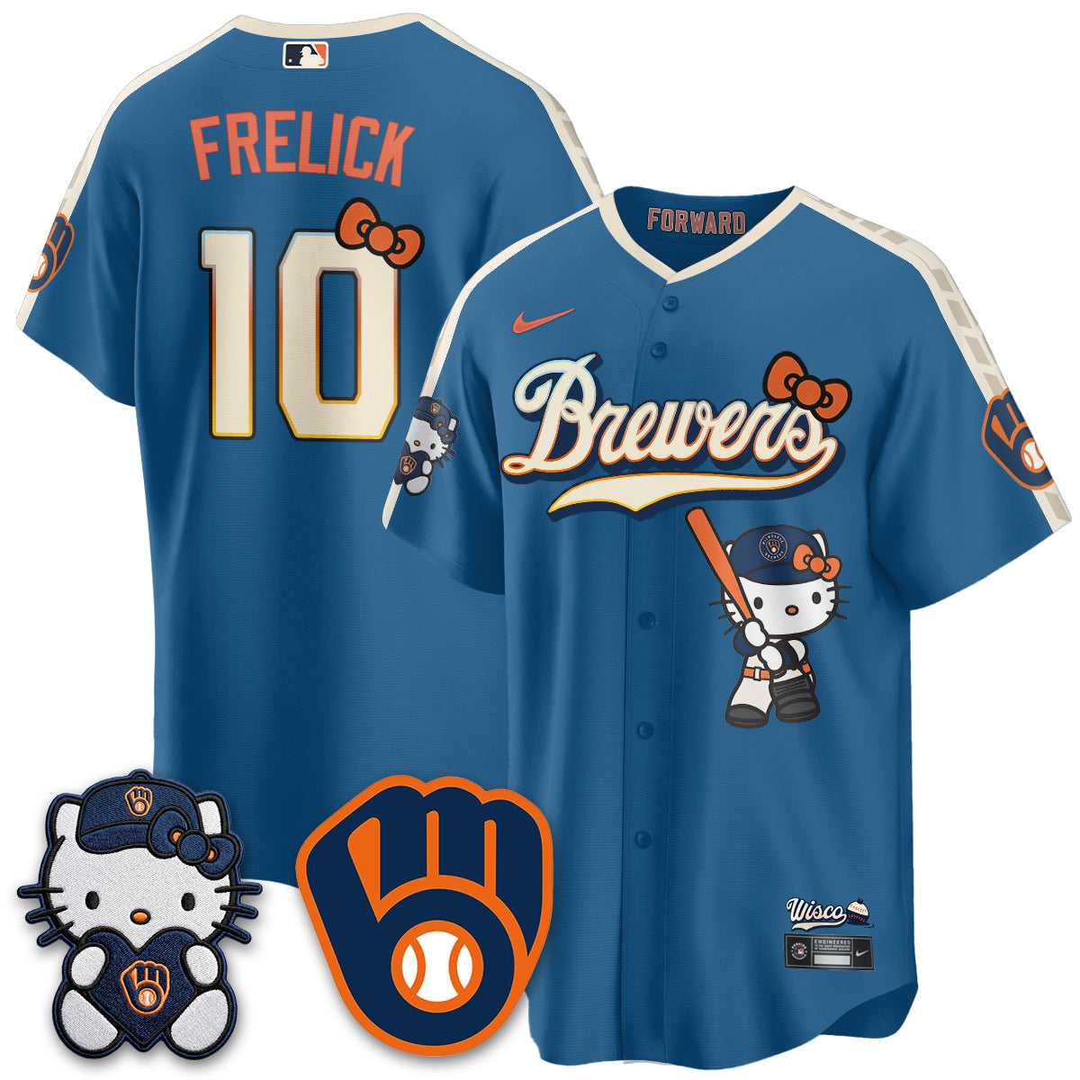 Milwaukee Brewers Meow KT Night Vapor Limited Jersey - Stitched-Cuztomshoes